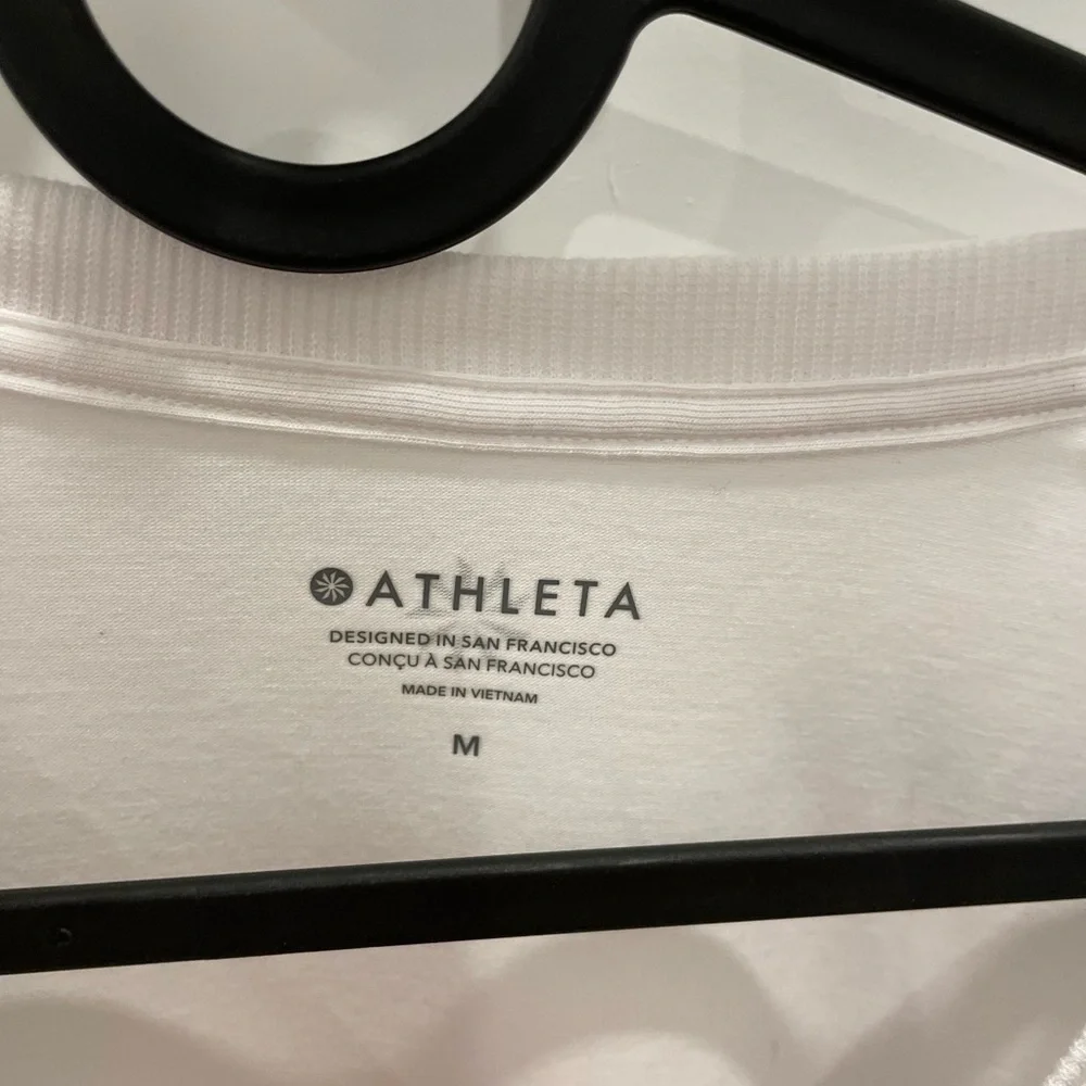 Athleta White Long Sleeve Tee - Picture 2 of 4